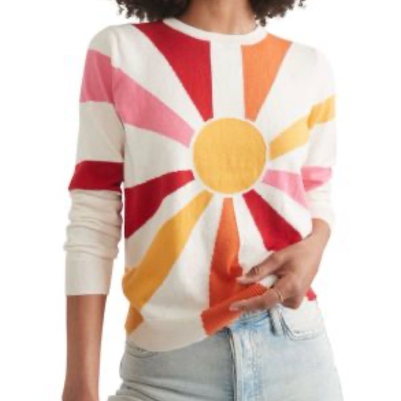 Marine Layer Sweaters - Marine Layer Exploded Sun Crewneck Sweater